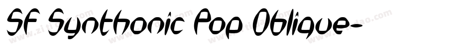SF Synthonic Pop Oblique字体转换